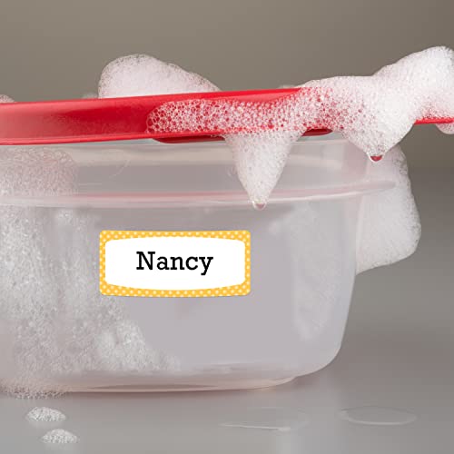 Avery(R) Durable Labels For Kids' Gear, 3/4" X 1-3/4", Assorted Border Colors, Water-Resistant Labels, 60 Rectangle Labels Total (41442) #TOP2