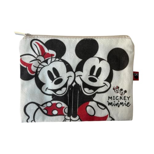 ARDITEX, Mickey, Minnie Kosmetiktasche, Kulturtasche für Kinder, Waschtasche Kinder für Reise Ideal als Make Up Tasche und Perfekt für Kulturtasche Jungen Mädchen, Strapazierfähige Baumwolle,22,5x16cm