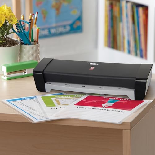 Hilroy 9.5” Thermal Laminator, 3-Minute Warm-Up Time, Built-in Jam Release Mechanism, Auto Shut-Off, 5 Lamination Pouches Included, Use for Home, Office or School, Black (78176) image 3