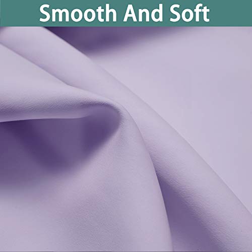 Image of Yakamok Lilac 100% Blackout Patio Door Curtain Panels W100 x L84,1 Panel | Noise Reducing Barrier Panel for Sliding Glass Door, 2 Thick Layers Heat Full Light Blocking Patio Door Drapery