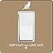 Produktbild Rikki Knight Keep Calm and Love Cats Einzelner Wippschalter, Braun