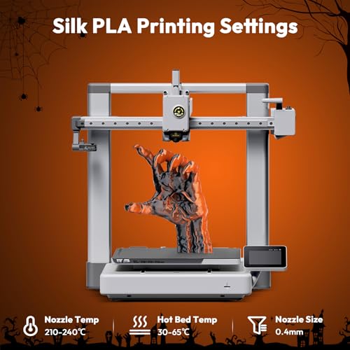 Image of AMOLEN Silk PLA 3D Printer Filament Bundle 2KG, Dual Color PLA 1.75mm Pack, Shiny Color Change 3D Printing PLA Filament for Most FDM 3D Printer, Black Orange & Black Pink, 1KG X 2 Spools