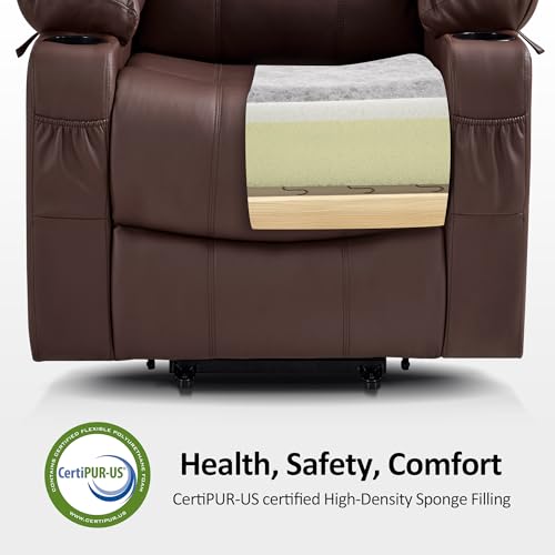 Image of MCombo Small Power Lift Recliner Chair for Elderly, Heat and Massage 7141