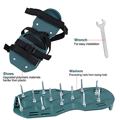 Yosoo Health Gear 1 para wytrzymałych kolców do trawnika sandały z klamrą do napowietrzania trawnika