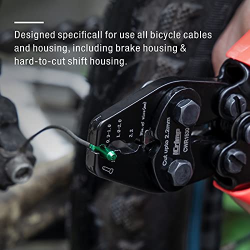 iCrimp CWR1530 Bicycle Cable and Housing Crimper with Built-in Cutter for Bike Brake and Shifting Cables, Aluminum Sleeves by iCRIMP - Image 6