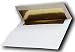 Gold Foil-Lined 100 Boxed 70lb 5-1/4 x 7-1/4 A7 White Envelopes for 5" X 7" Invitations Announcements Weddings from The Envelope Gallery