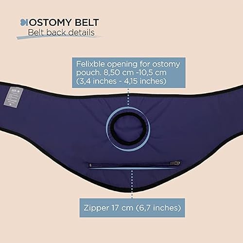 Siil Ostomy Belt Blue Ostomy | Colostomy Bag Cover Belt | Ileostomy Pouch Covers | Stoma Support Belt (Xxl) #TOP2