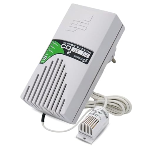 Schabus 300252 Gasmelder mit externem NDIR-Sensor netzbetrieben detektiert Kohlendioxid, CO2, für frische Luft in Schule und Arbeit