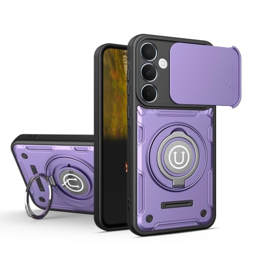 Coque Samsung A55 5G antichoc avec protection de caméra coulissante violette