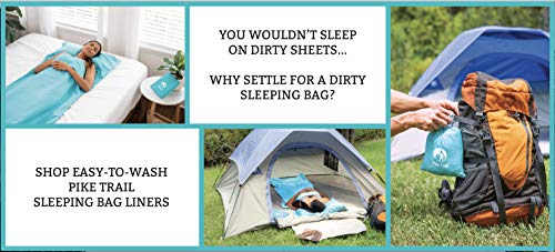 Pike Trail Sleeping Bag Liner – Travel And Camping Sheet, Lightweight And Compact Insert With Full Length Zipper And Guarantee (Metallic Lavender), Medium, 82" L X 29" W #TOP6