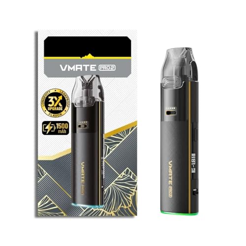 Il kit Vmate Pro 2 Vape è un capolavoro di equilibrio tra forma, funzionalità e potenza. Prende la formula vincente di Vmate e la potenzia con una batteria rivoluzionaria da 1500 mAh, un display OLED nitido e un sistema di attivazione a tiro