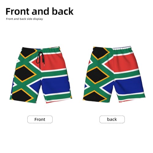 South Africa Flag Youth Beach Pants, Soft and Breathable, with Drawstring Waist, Suitable for Sports and Leisure.2