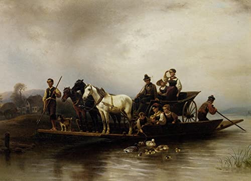 Affiche Toile Le ferry arrive Meyerheim Habiller un Grand Mur de Salon