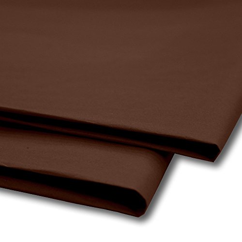 Seidenpapier, 100 Blatt, Geschenkpapier, MG und säurefrei, 50,8 x 76,2 cm Größe, Bastelzubehör zum Verpacken von dekorativem Skizzen- und Schneidepapier für Kunsthandwerk – Sabco (braun)