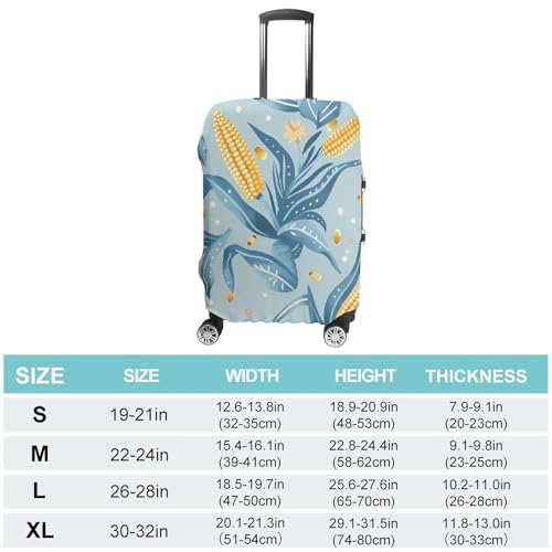 Yellow Corn Cobs Luggage Cover Suitcase Cover Protector Anti-scratch Travel Suitcase Wrap for Unisex S2