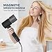 Hair Dryer,Travel Hair Dryer with Diffuser,110000 RPM High Speed Ionic Blow Dryer,Temperature Display,Low Noise&Lightweight Blow Dryer,Fast-Drying,No Heat Damage,Suitable for All Hairstyles(Black)
