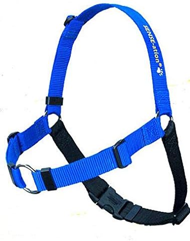 The Original SENSE-ation No-Pull Dog Training Harness (Blue, Medium-Large Wide)