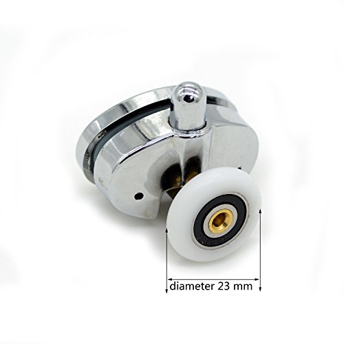 Image of Set of 4 New Oval Singel Wheel Shower Door Rollers 23mm