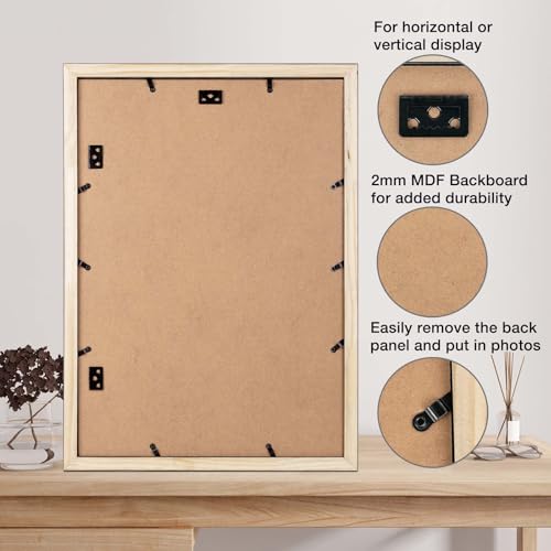 Image of Golden State Art 14x20 Picture Frame Black, Solid Wood Poster Frame 14x20 inches with Real Glass, Vertical & Horizontal Wall Hanging Large Picture Frame for Photos, Posters & Art Prints (1 Pack)