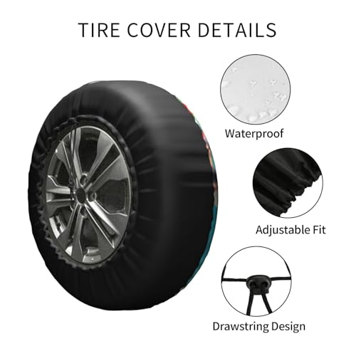 Image of Funny Cat Spare Tire Cover Wheel Protector Weatherproof Wheel Cover Universal Decorative Accessories for Camper RV SUV Travel Trailer 16 inch