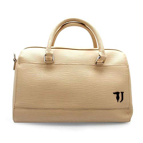 Trussardi Jeans BORSA A MANO CON TRACOLLA T-EASY CITY BAULETTO MD SAFFIANO BEIGE DONNA BS19TJ74