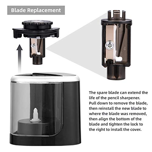 Pencil Sharpener - Electric Pencil Sharpener Blade to Fast Sharpen,Battery-Powered and Easy to Use for Classroom Supplies (6-8mm) in School