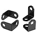 50 PCS Black Corner Brace 1x1x0.6 Inch, CertBuy L Shaped Bracket Small Angle Joint Bracket Fastener for Wood Shelf, Cabinet, Chair, Table, Door - Black