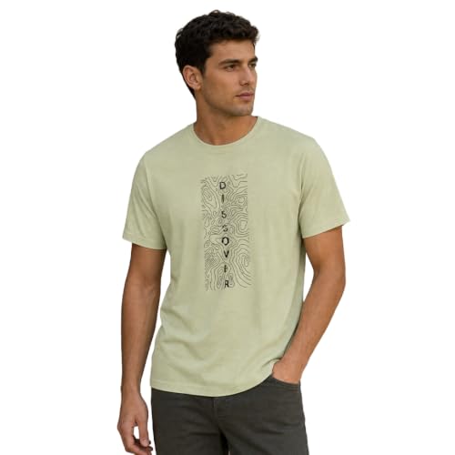 Image of Nobero 100% Cotton T Shirts for Men Stylish | Regular Fit | Graphic Printed T Shirts for Men 180 GSM Combed Cotton | Round Neck Half Sleeve