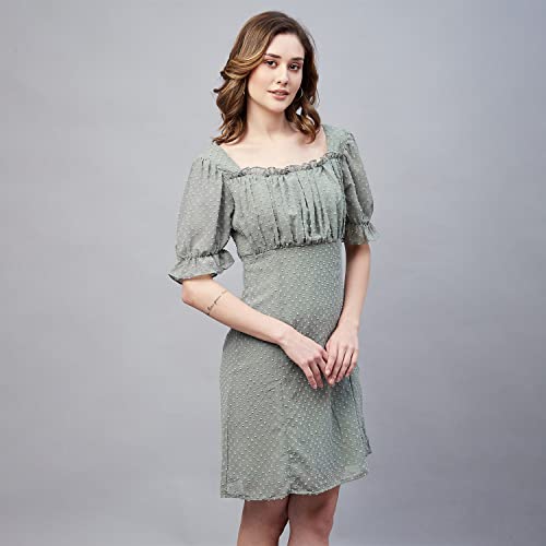 Image of Marie Claire Women's Polyester A-Line Midi Casual Dress