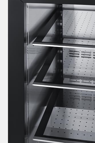 Summit 24 Inch Beverage Refrigerator with Glass Door, 3.5 Cu.ft., Shallow Depth Undercounter, Commercially Approved- SDHG2443PNR (RHD, Panel Ready) (Panel not included)