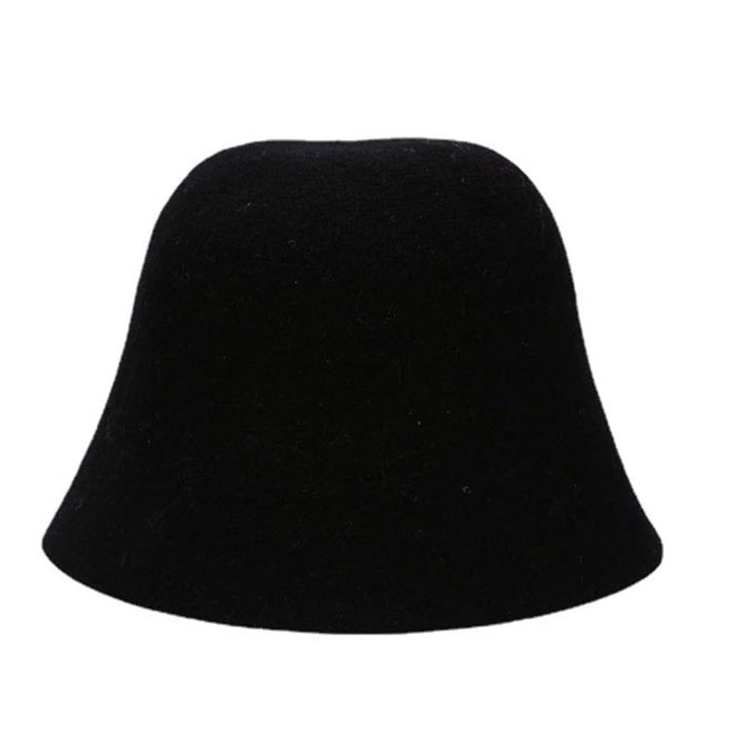 Bonnet en tricot de laine élégant et chapeau pêcheur chaud de bassin pour femme
