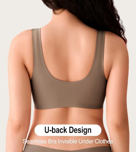 Image of Front Closure Bras for Women Seamless Wireless Push Up Bra No Underwire Full Coverage Comfort Bras Mastectomy Bralettes