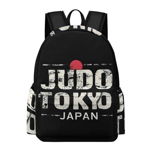 Judo Tokyo Japan Travel Hiking Laptop Backpack for Men Women Camping Gym Backpacks Casual Bag