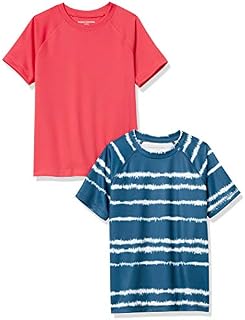 Amazon Essentials Boys and Toddlers' UPF 50+ Short-Sleeve Swim Shirt