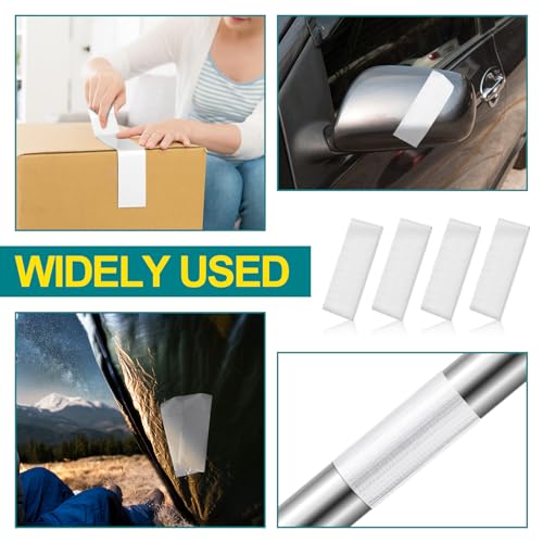 Image of 4 Pack 1.77 in x 10 ft Travel Duct Tape Mini Pocket Size Flat Roll Flexible Heavy Duty Waterproof Tear by Hand for Repair Outdoor Emergency Gear EDC DIY Craft Camping Hiking (White)