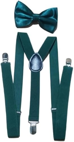 Suspensorio 3 Ponta com gravata borboleta adulto (VERDE MUSGO)
