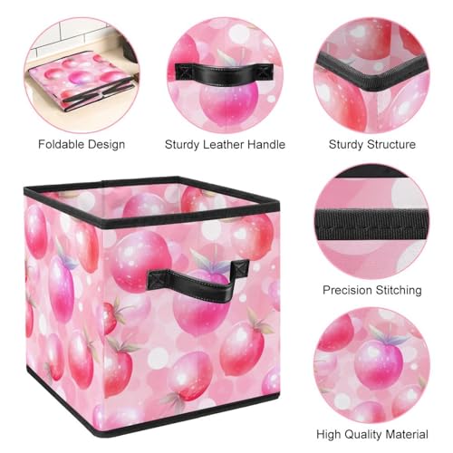 Boîte de rangement pliable robuste avec poignées en cuir confortables et durables