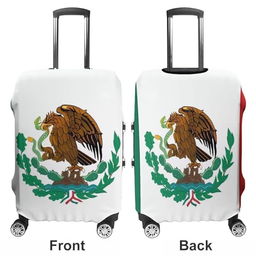 Flag Of Mexico Luggage Cover, Washable Elastic Suitcase Cover Protector Fit 18-32 Inch Luggage3