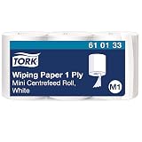 Tork 610133 wielofunkcyjne chusteczki papierowe do odwijania wewnętrznego M1 mini system dozownika / 1-warstwowy stabilny papier w kolorze białym / 3 x 120 m