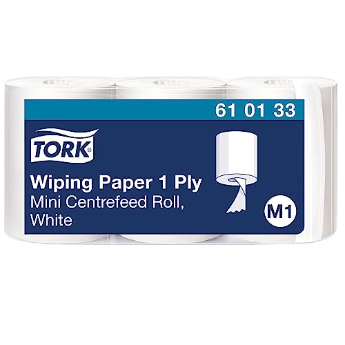 Tork 610133 wielofunkcyjne chusteczki papierowe do odwijania wewnętrznego M1 mini system dozownika / 1-warstwowy stabilny papier w kolorze białym / 3 x 120 m