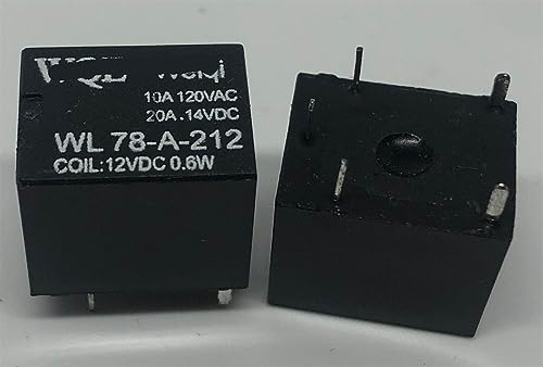 Relé WL78-A-212 de 4 pines y 12V para control de circuitos de automoción