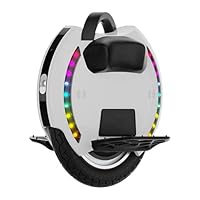 KINGSONG Elektrisches Einrad KS-14M, Erwachsener, Weiß, 800-W-Motor, Reichweite bis zu 15 km, begrenzt auf 20 km/h, aufblasbarer 14-Zoll-Reifen, Lautsprecher und Bluetooth