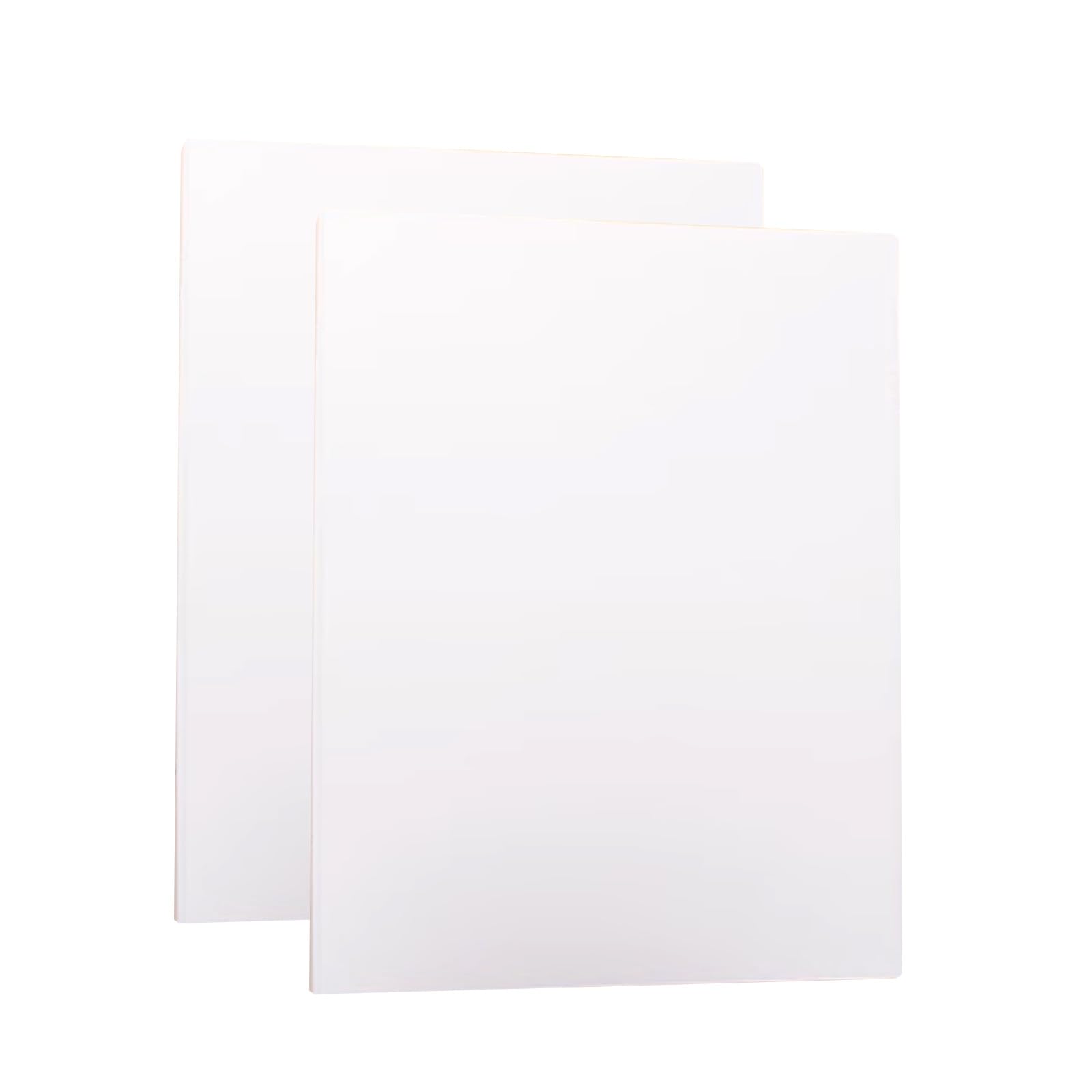 Lot de 2 classeurs de présentation A3, pochettes transparentes, 50 pages
