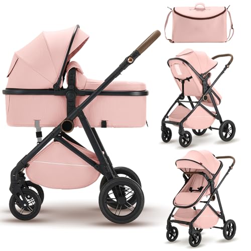 Baby Stroller Pushchair High Landscape Reversible Foldable Portable Stroller Newborn