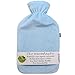 Produktbild UMOI Öko Wärmflasche 2 Liter mit hochwertigem Supersoft Korean Fleece Bezug BS1970:2012 zertifiziert - Modell 2019 (Hellblau)