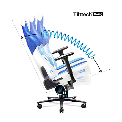 Sedia da Gaming in Tessuto X-Player 2.0 - Gaming Chair Ergonomica Braccioli 3D - Cuscino Cervicale/Lombare Funzione Dondolo - Sedia per PC, Poltrona Gaming, Sedia Ufficio 150 kg - Normal (L) - Sedia gaming - Immagine 5