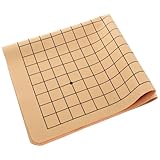 Veemoon Échiquier Chinois Double Face en Suédine 50 19 Lignes, Tapis Pliable Multifonction pour Xiangqi et Jeu D'échecs, Accessoire de Jeu Solide et Léger pour Adultes et Étudiants