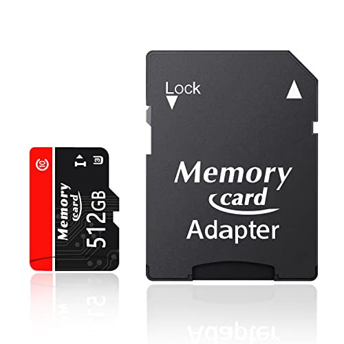 Hcnzdwe - Tarjeta de memoria micro (512 GB, A1, UHS-I, clase 10, tarjeta de memoria de rendimiento de aplicación U3,512GBGB, para teléfonos inteligentes y tabletas, velocidad de 100 MB/s (D512GB)