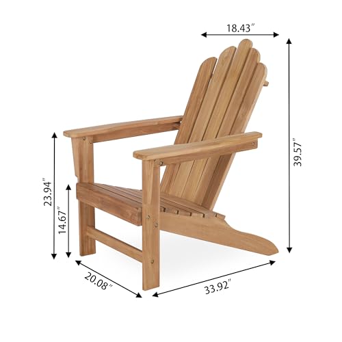 A-Eco Living HU-069AD Teak Adirondack Chair thumb #2