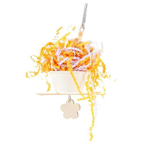 POPETPOP Parrot Shredding Durable Hanging Chewing for Birds Parrot Cage Ornament Fun and Engaging Bird Chewing Accessory